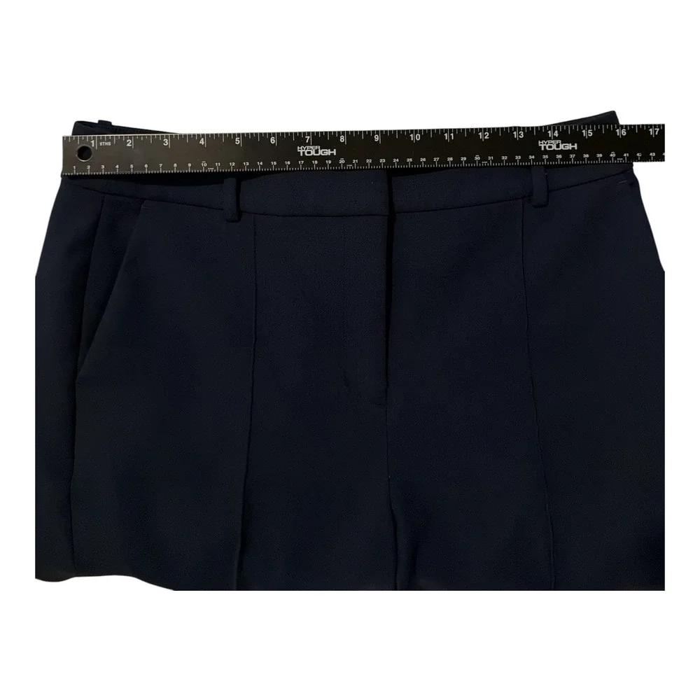 J crew Natalia flare business work pant high waist pleat professional navy blue